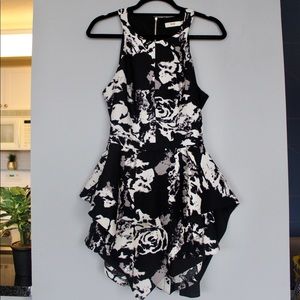 Dressy black & white romper with back cut out 🎀